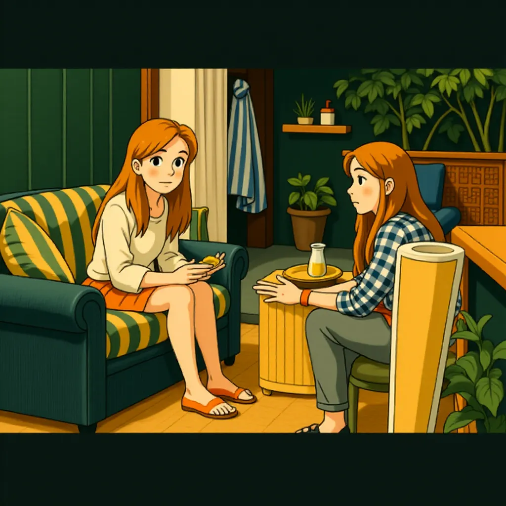 Judy Greer and Shailene Woodley in The Descendants (2011) - Anime style