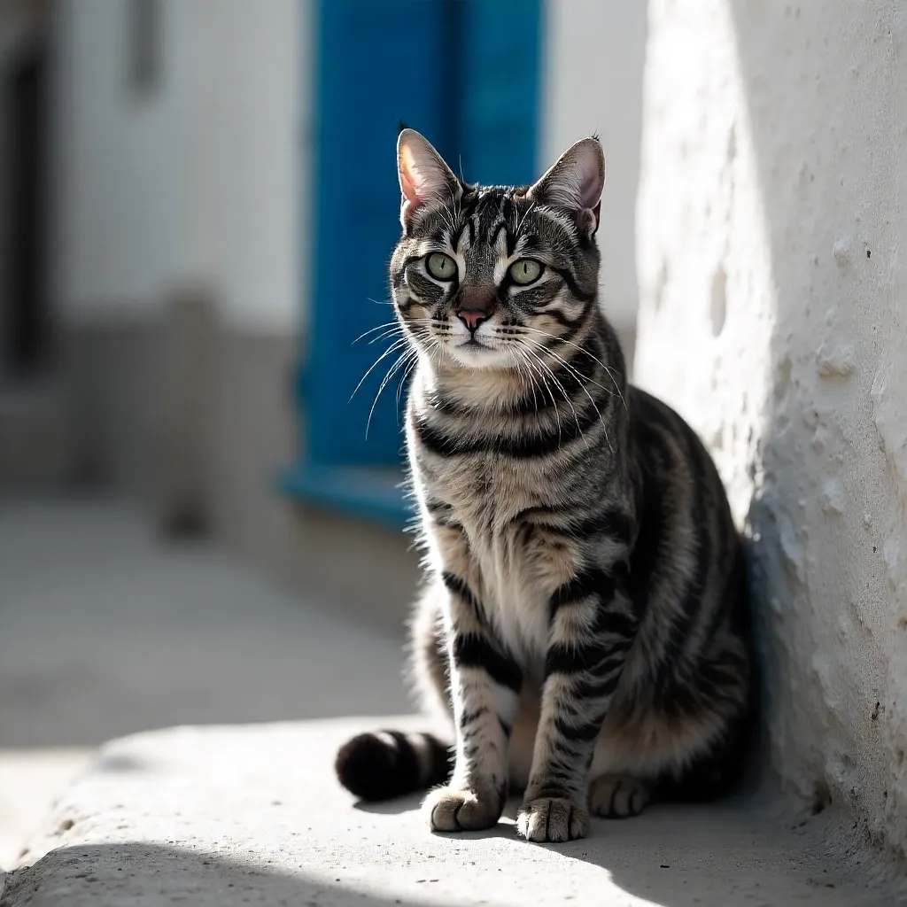 Monochrome Rabat Tabby Portrait