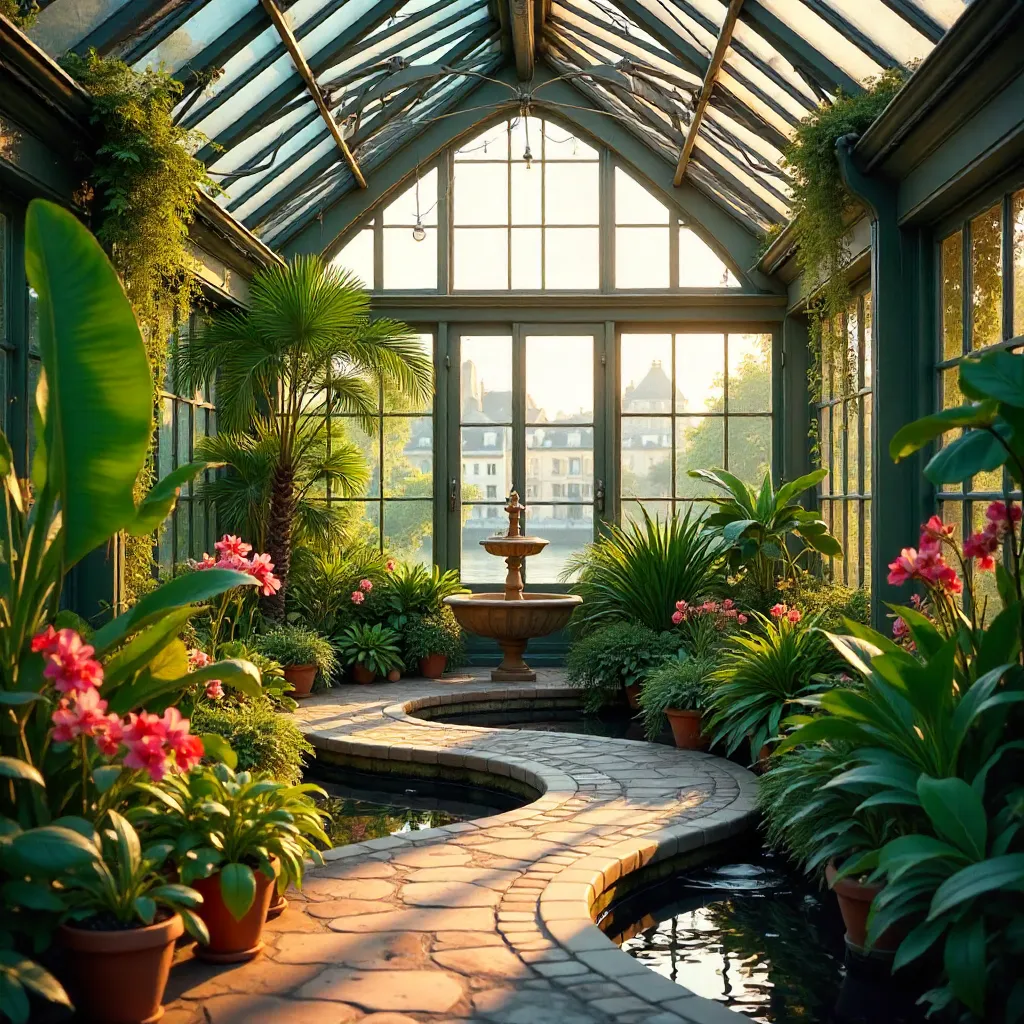 Verdant Parisian Conservatory of Natural Beauty