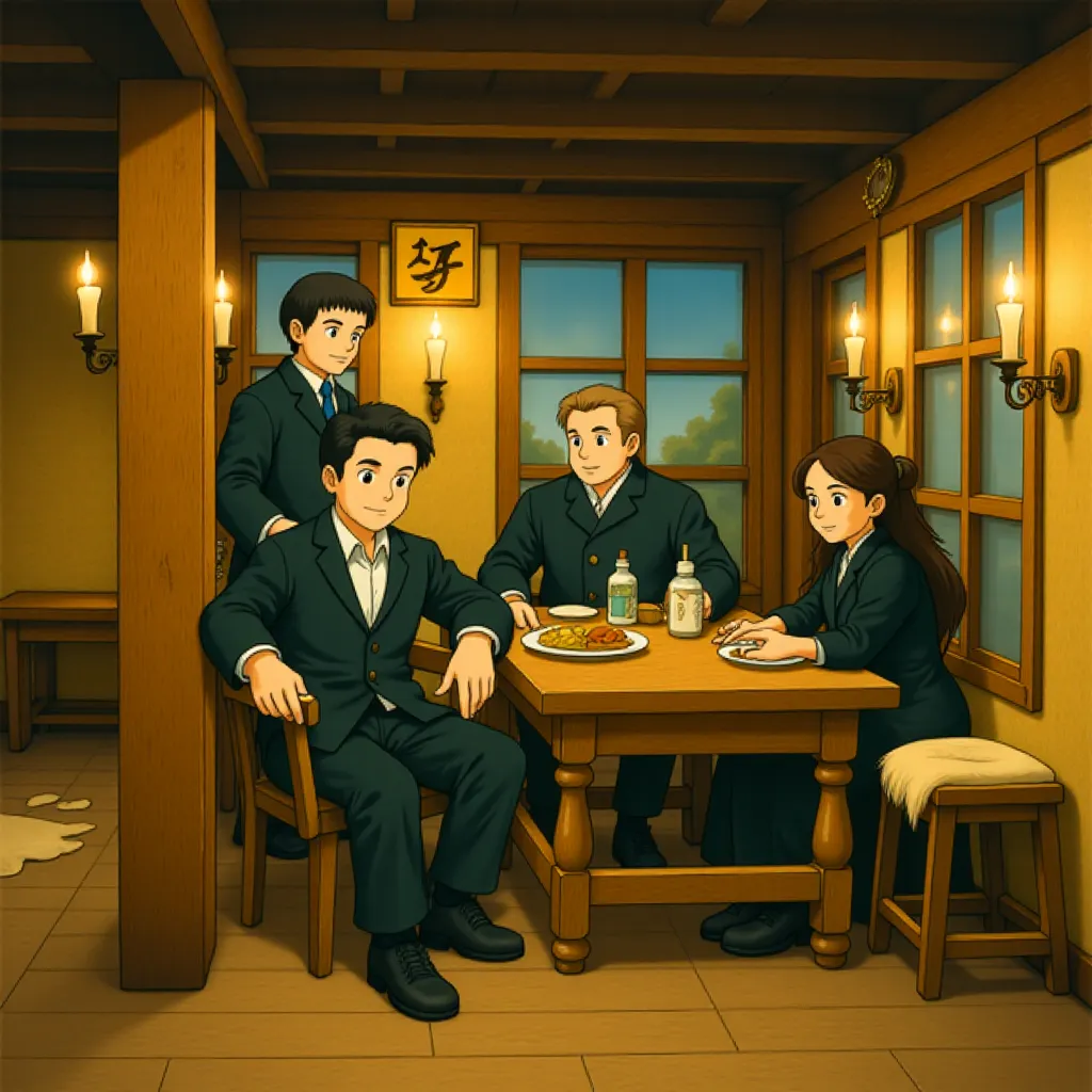 Jude Law, Stephen Fry, Noomi Rapace, and Jack Laskey in Sherlock Holmes: A Game of Shadows (2011) - Anime style
