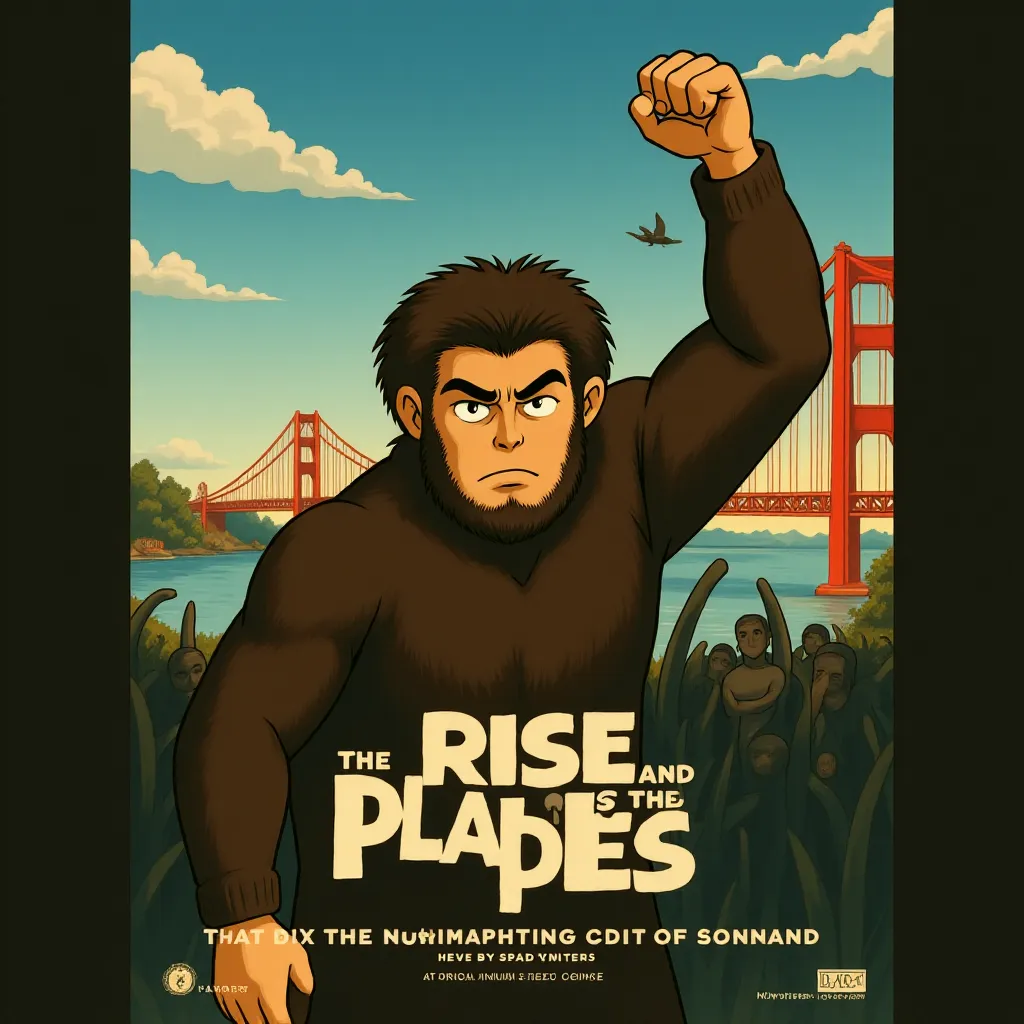 Andy Serkis in Rise of the Planet of the Apes (2011) - Anime style