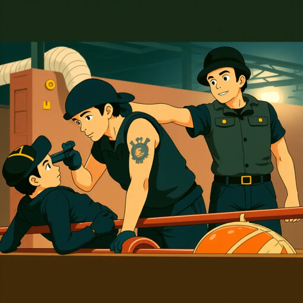 Dolph Lundgren, Sylvester Stallone, and Jet Li in The Expendables (2010) - Anime style