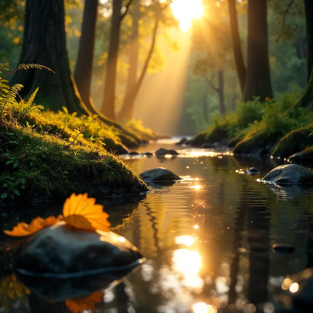 Golden Hour Reflections in NSW Forest Creek