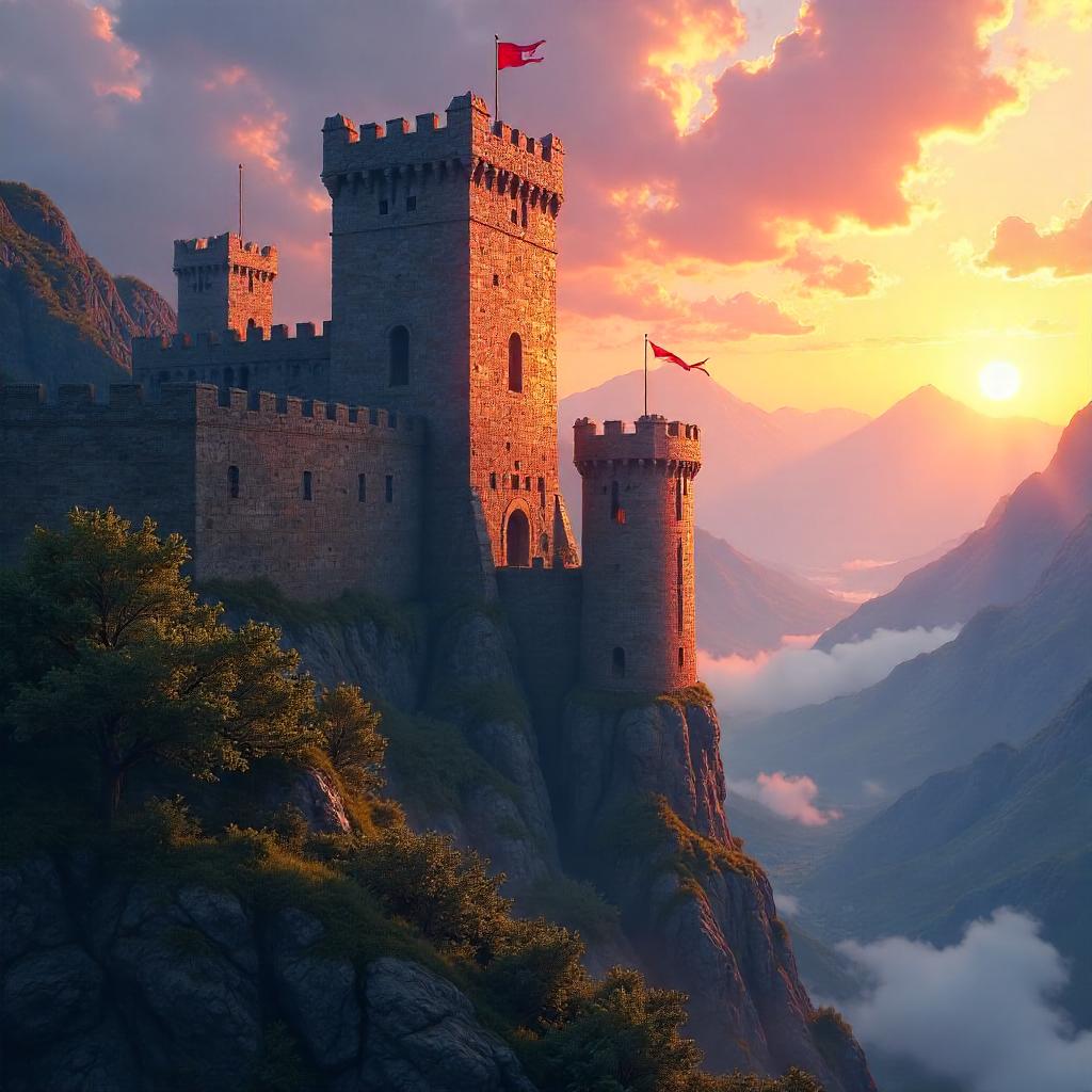 Dawn Over the Crimson Fortress