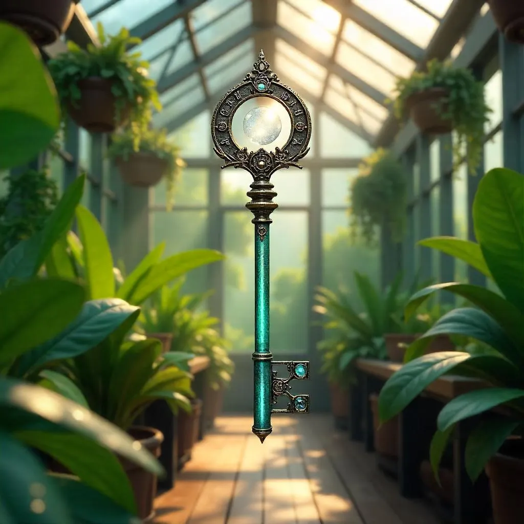 Dimensional Key in a Sunlit Greenhouse