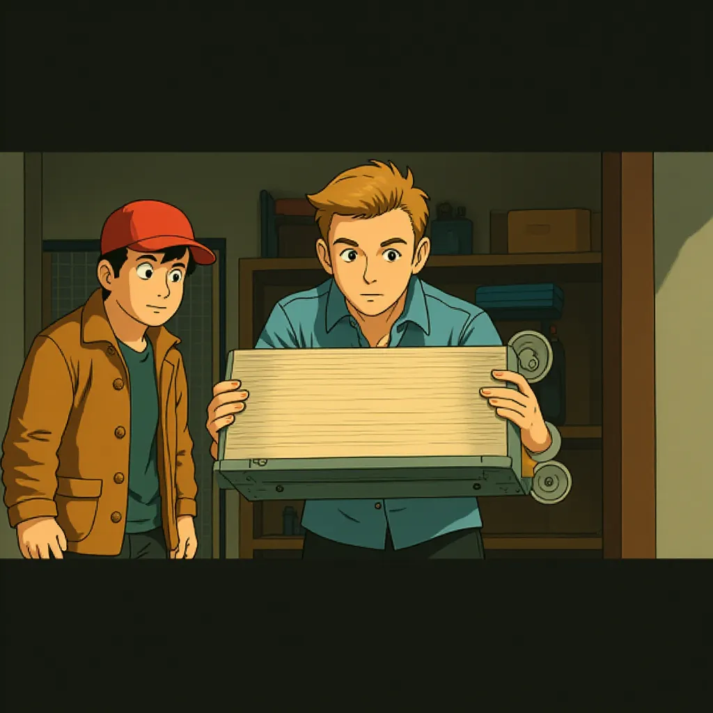 Taron Egerton and Tonatiuh in Carry-On (2024) - Ghibli style