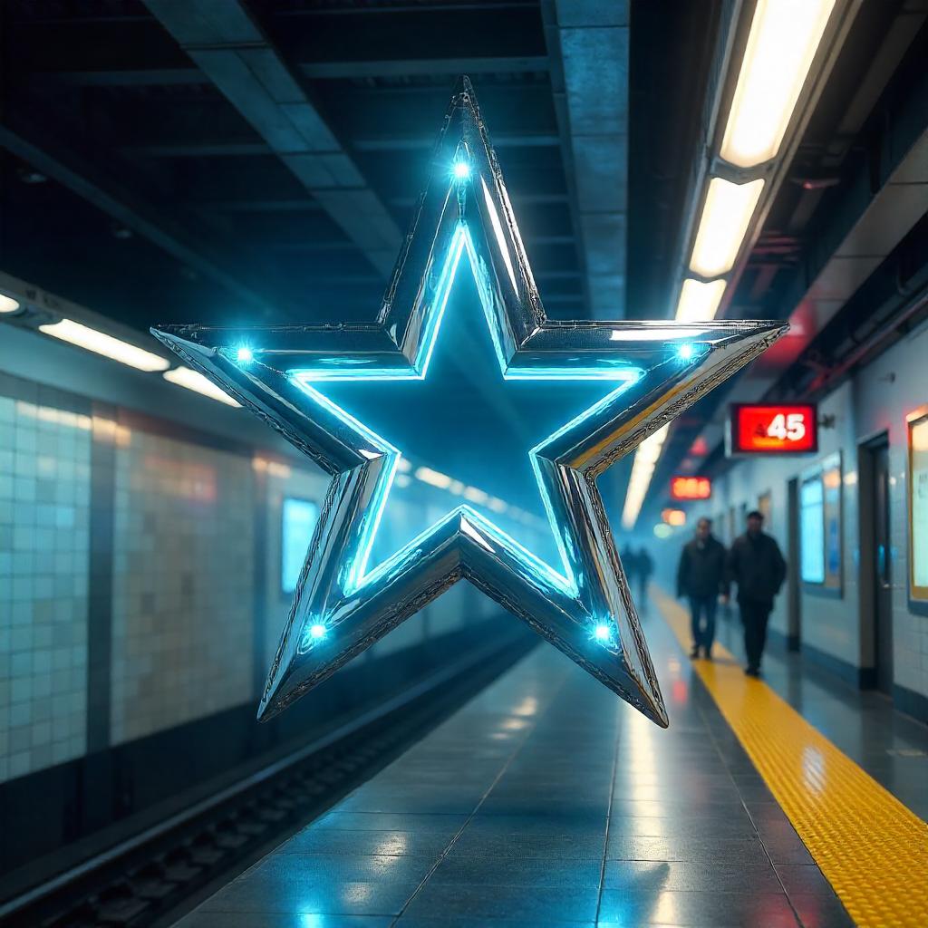Star in a Subway Station: 3D Render