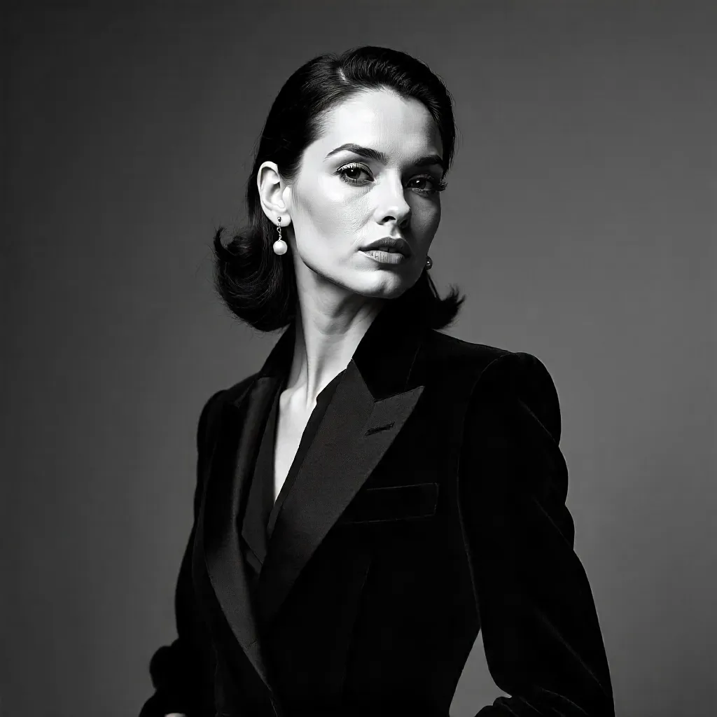 Elegant Noir Portrait of a Stylish Woman