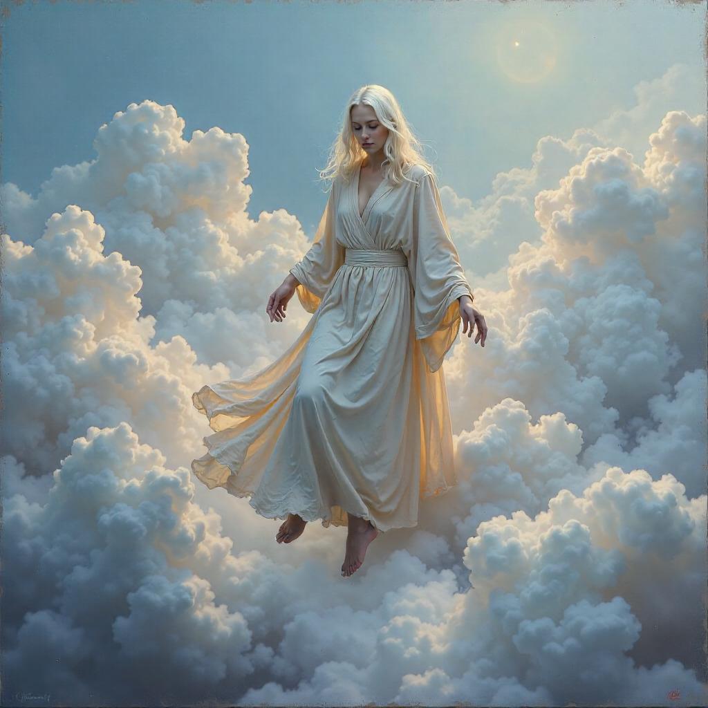 Specter Drifting Above Cloudscape