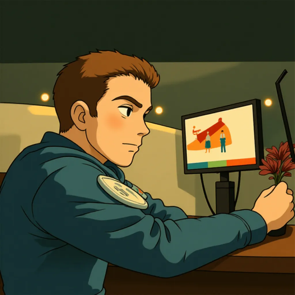 Taron Egerton in Carry-On (2024) - Ghibli style