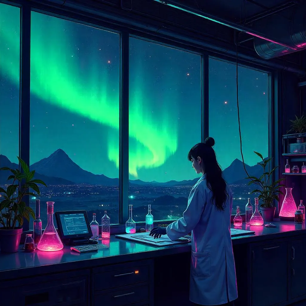 Aurora in an Anime Laboratory