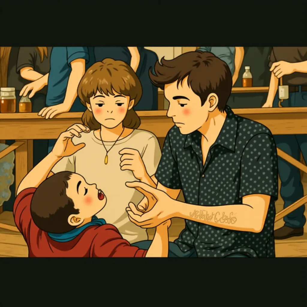 Jake Gyllenhaal and Lukas Gage in Road House (2024) - Ghibli style