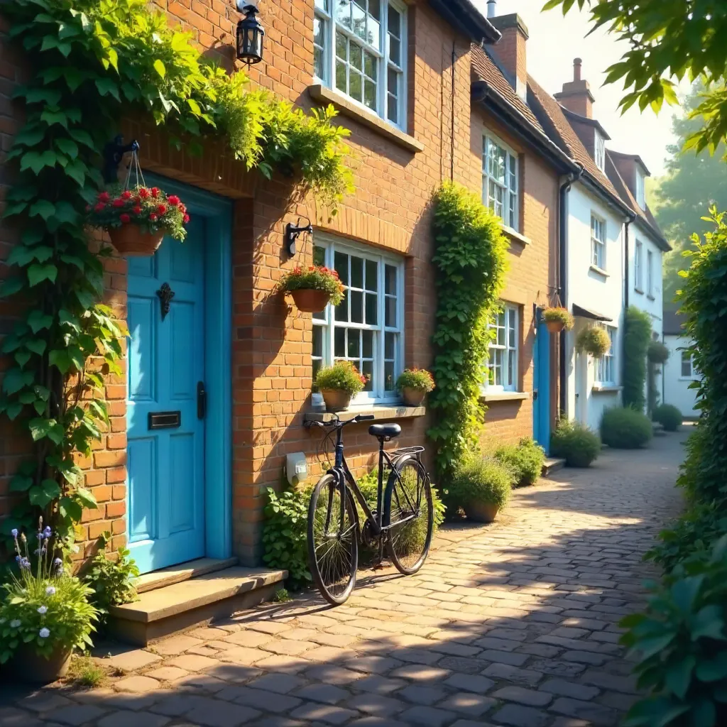 Blue-Door Mews: A Lush English Courtyard