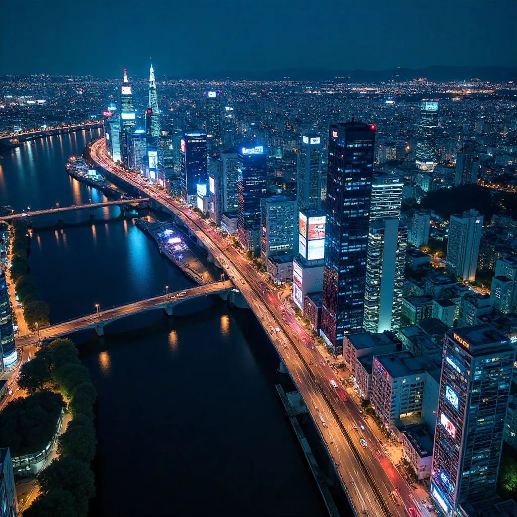 Stunning Night Skyline Over Osaka
