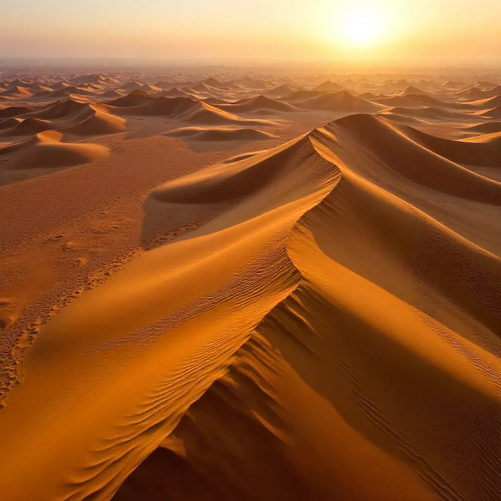 Aerial Textures of Algerian Sahara Dunes