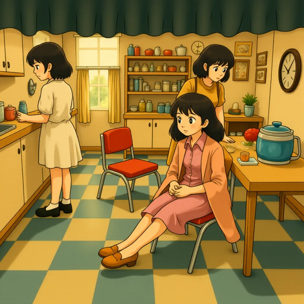 Allison Janney, Emma Stone, and Roslyn Ruff in The Help (2011) - Anime style