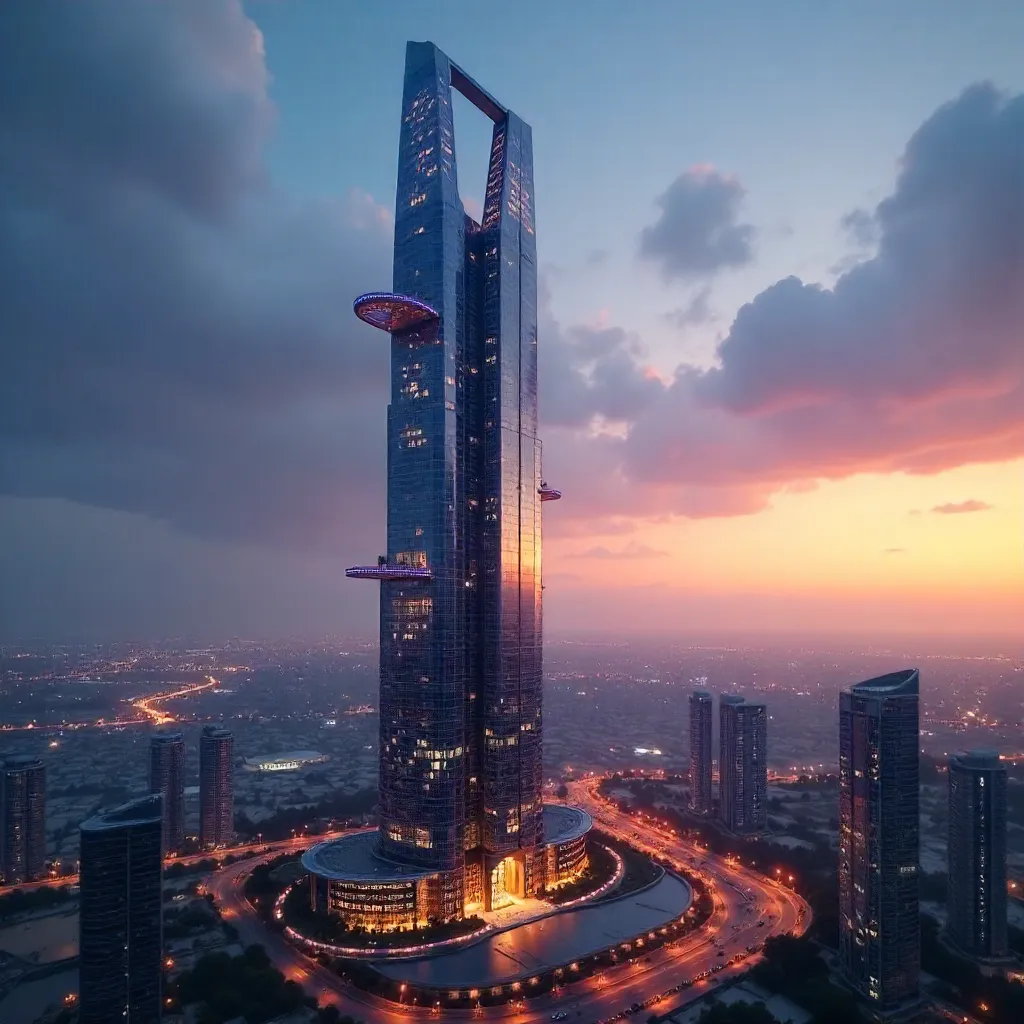 Twilight Cantilever: One Zabeel Tower in Dubai