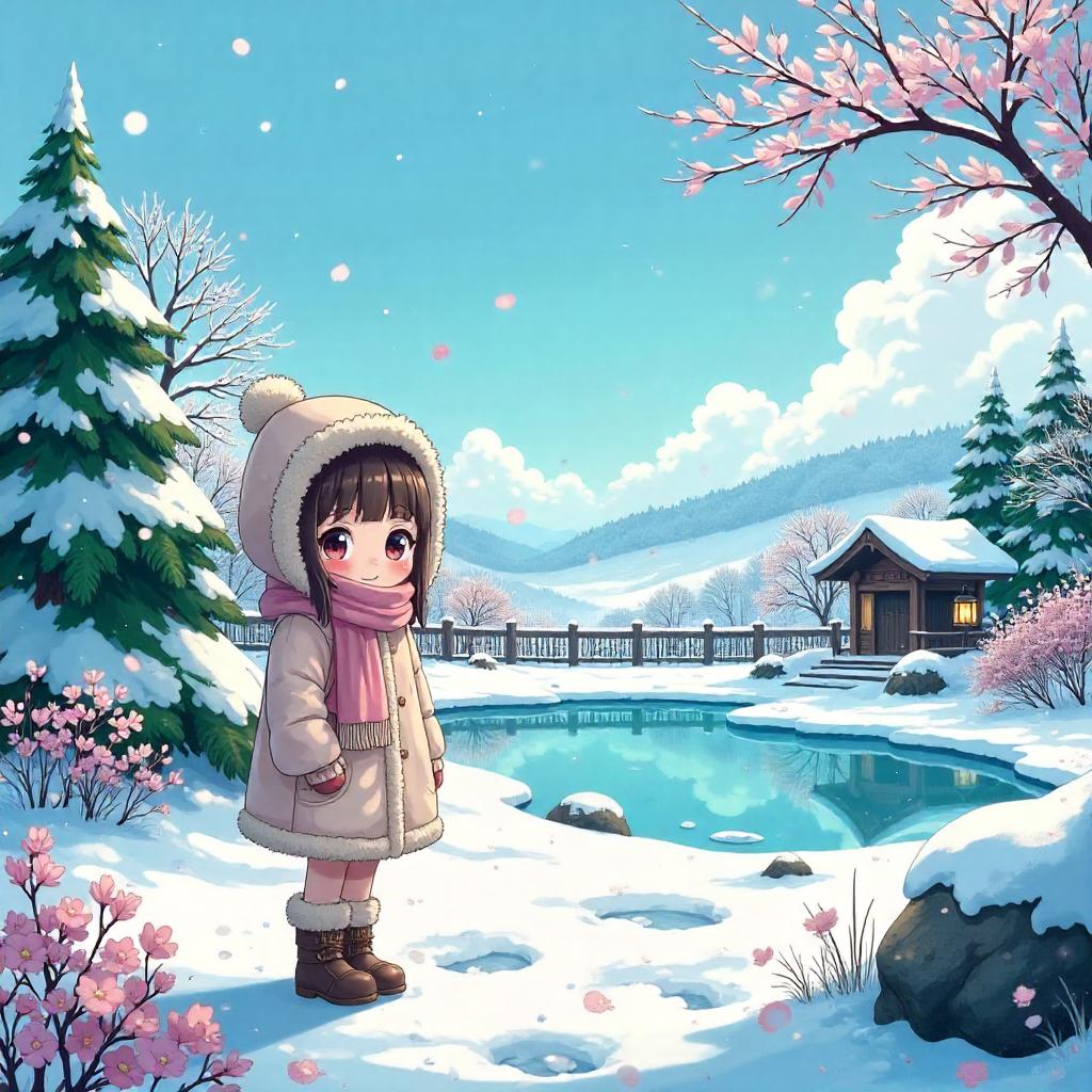 Anime Tundra Garden in Frosty Bloom