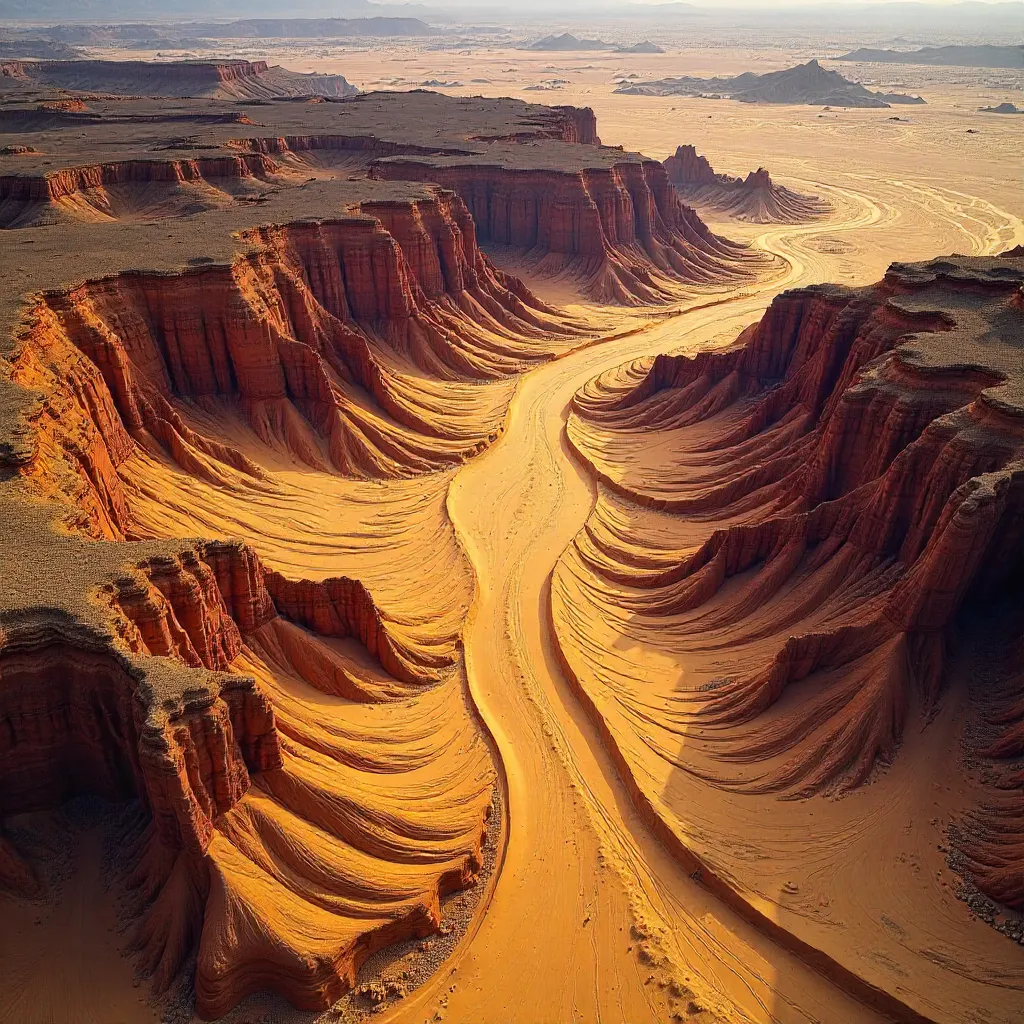 Abstract Aerial Textures of Hanksville Desert, Utah