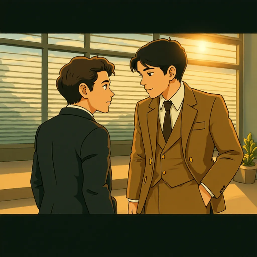 Ian McShane and Bill Skarsgård in John Wick: Chapter 4 (2023) - Anime style