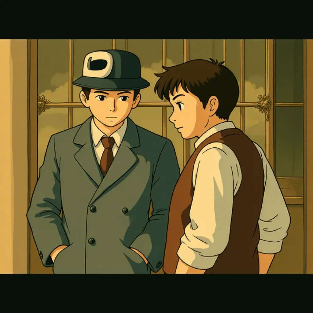 Johnny Depp and Christian Bale in Public Enemies (2009) - Anime style