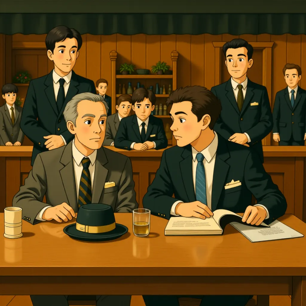 Tom Hanks and Mark Rylance in Bridge of Spies (2015) - Anime style