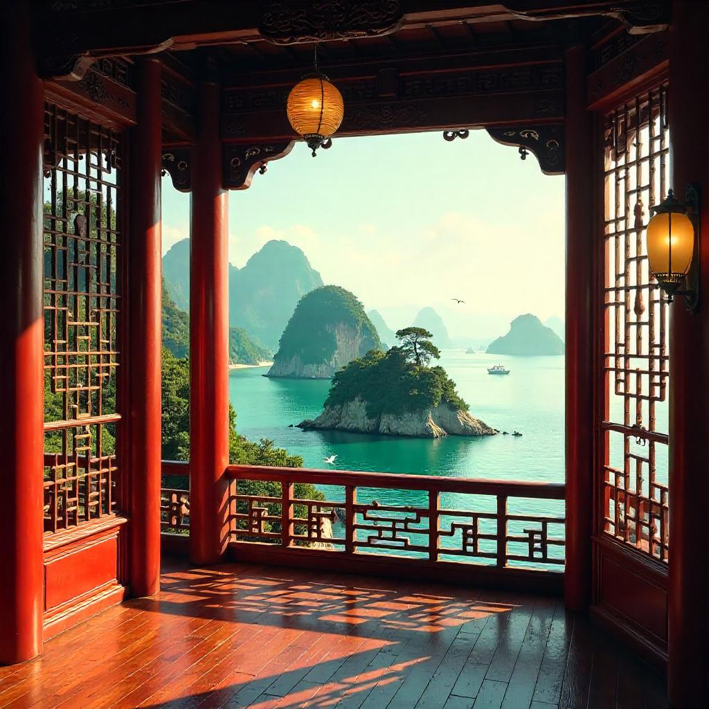 A Photoreal Archipelago Seen from a Pagoda