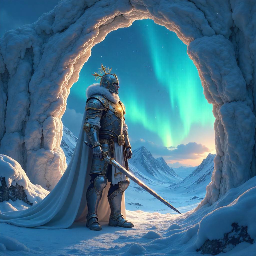 Paladin of Light in an Ice Igloo (Concept Art)