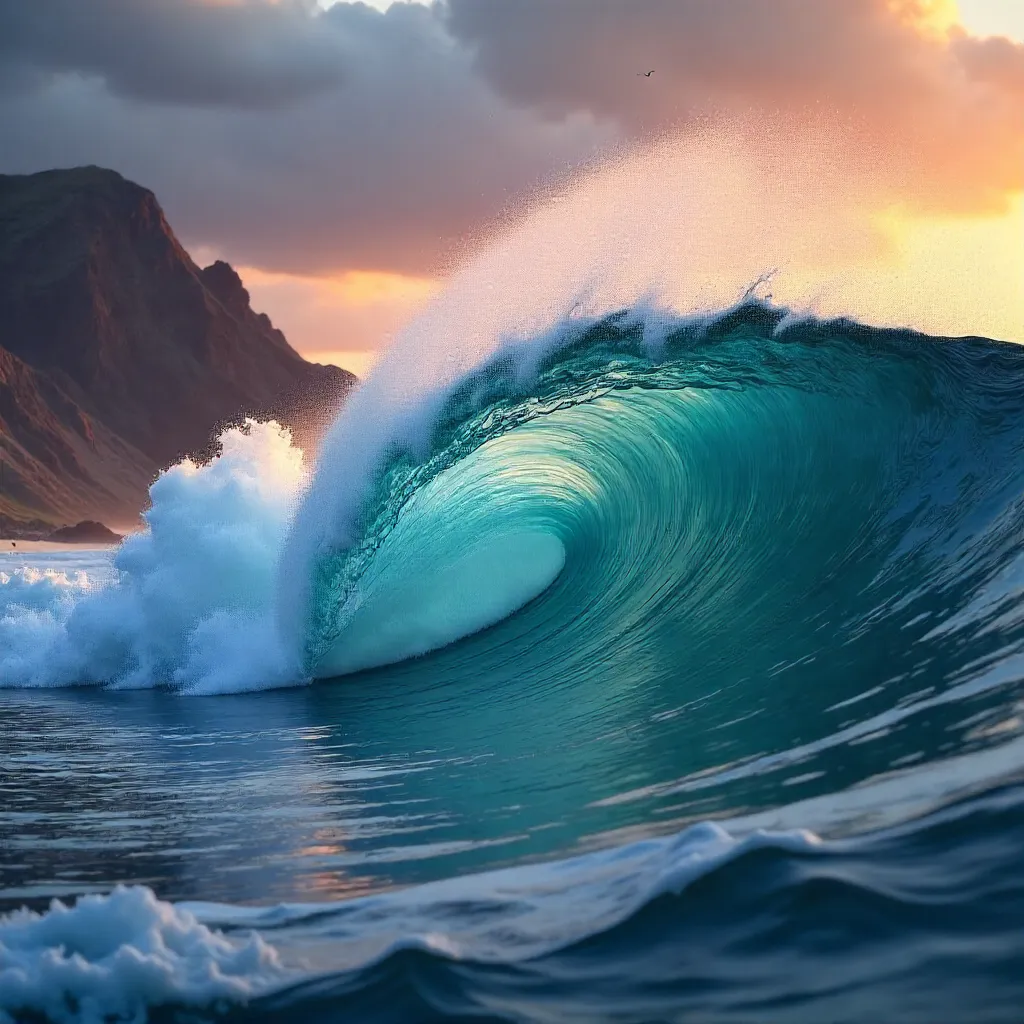 Iquique Pacific Wave Crest: Natural Beauty