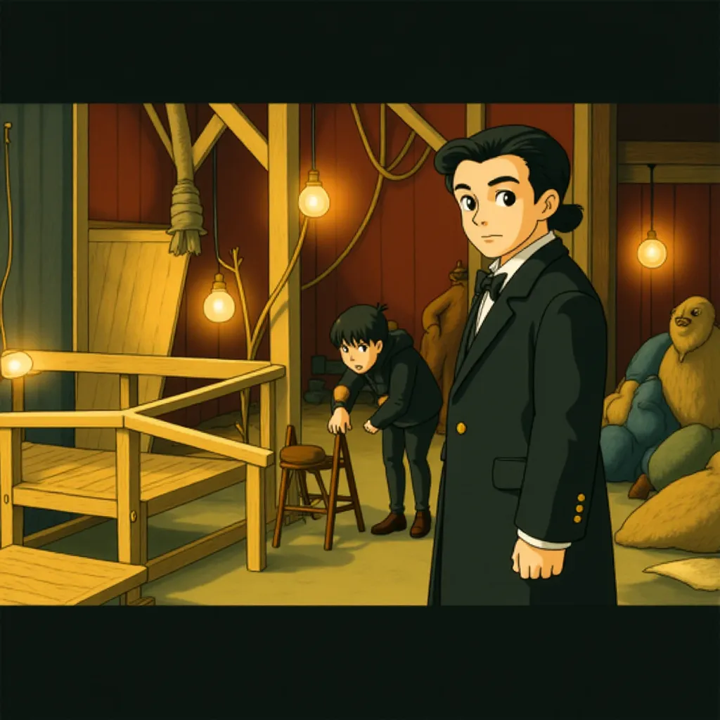 Hugh Jackman in The Prestige (2006) - Anime style
