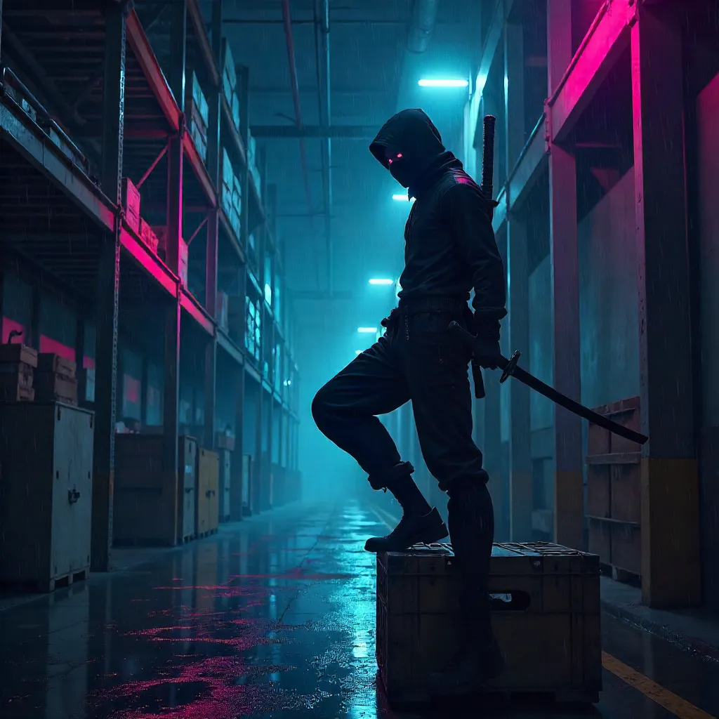 Midnight Warehouse Ninja – Anime Style