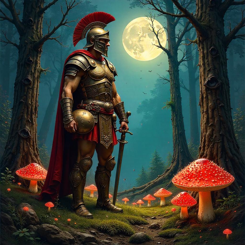 Gladiator in the Fairy Ring: Oil Painting