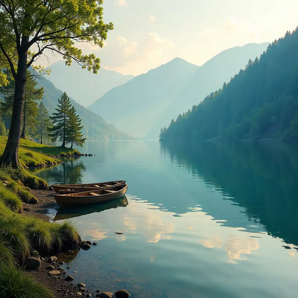 Spring Serenity at Artvin Lake, Türkiye