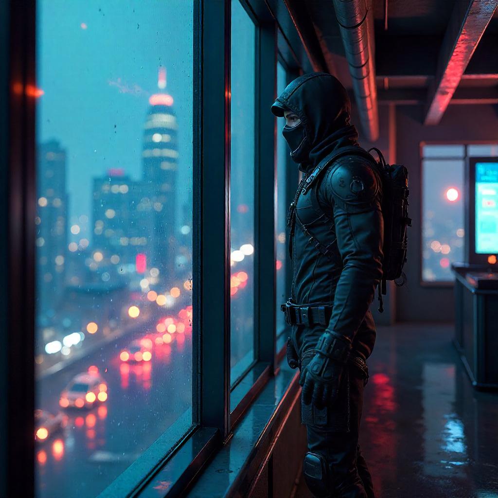 Rogue Operative in a Photorealistic Skyscraper