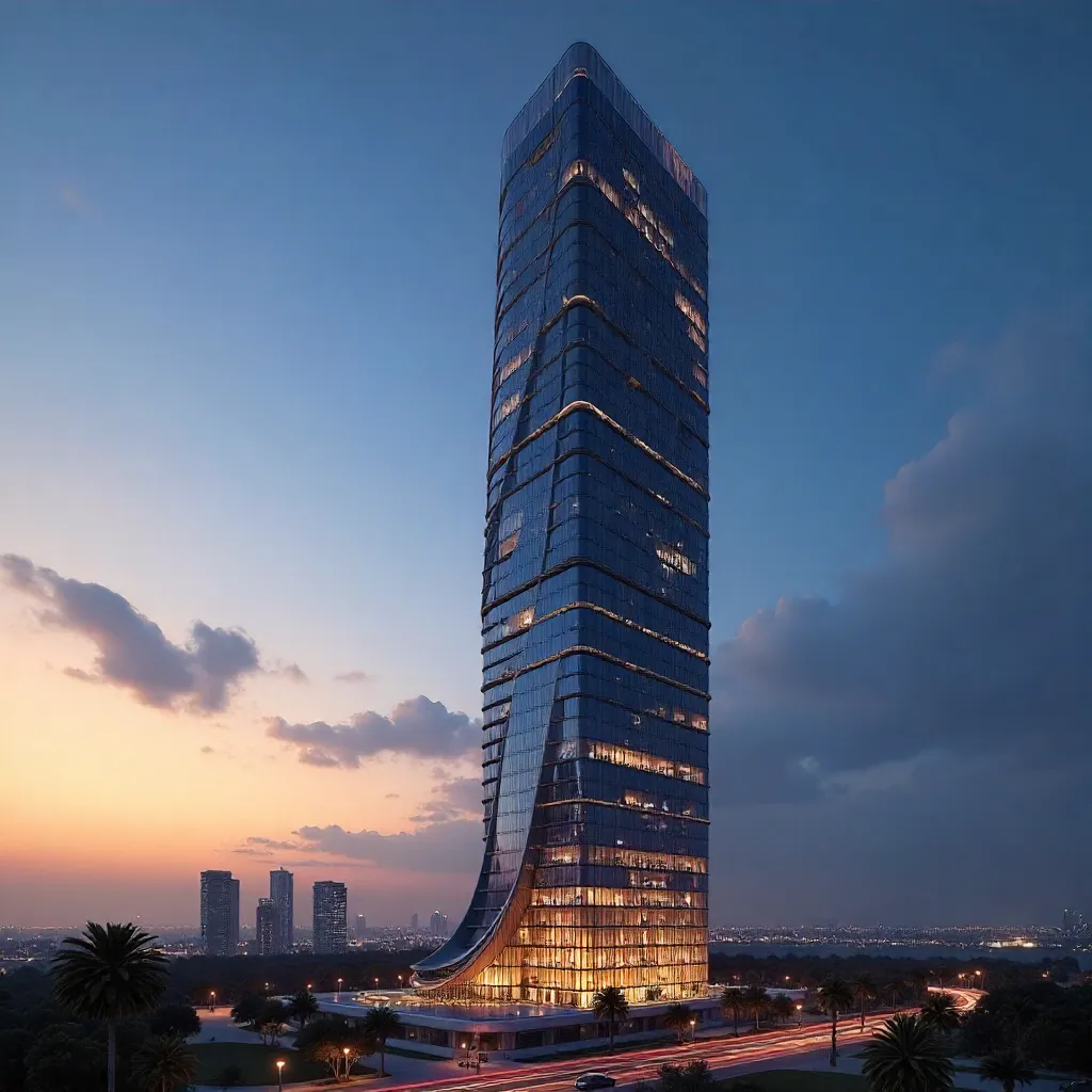 Stunning Twilight Cantilever: One Zabeel Tower
