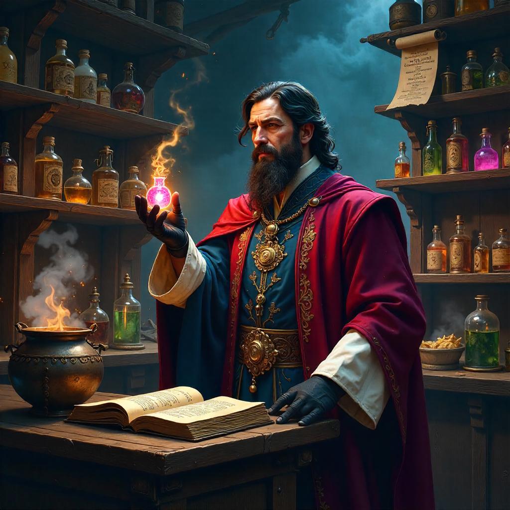 Priest in a Potion Shop: Concept Art