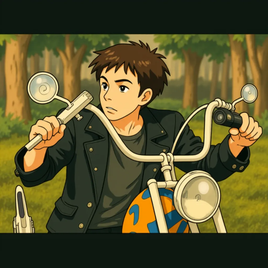 Nicolas Cage in Ghost Rider (2007) - Anime style