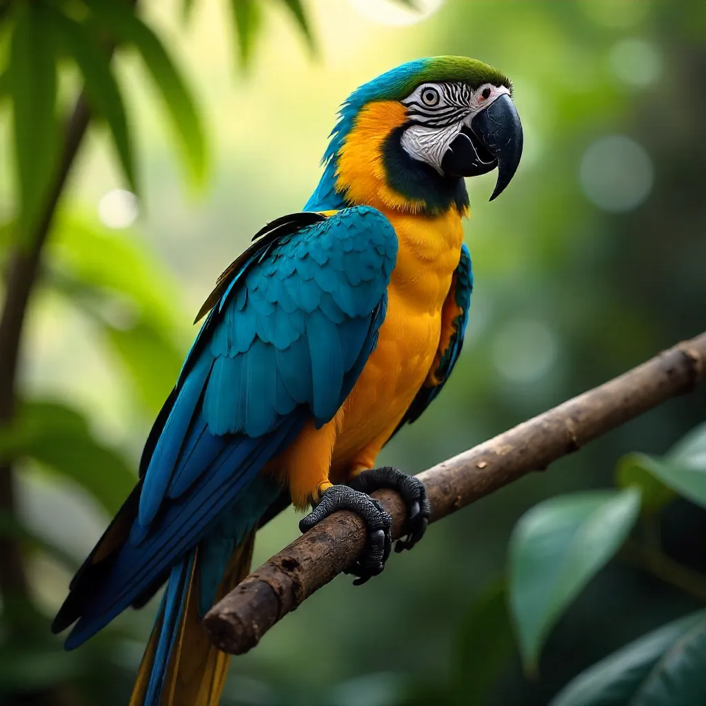 Vivid Blue-and-Yellow Macaw at Omaha Zoo