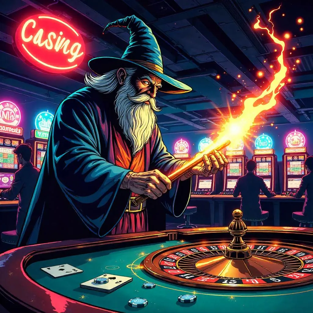 Arcane Gambler: Neon Casino Wizard in Comics