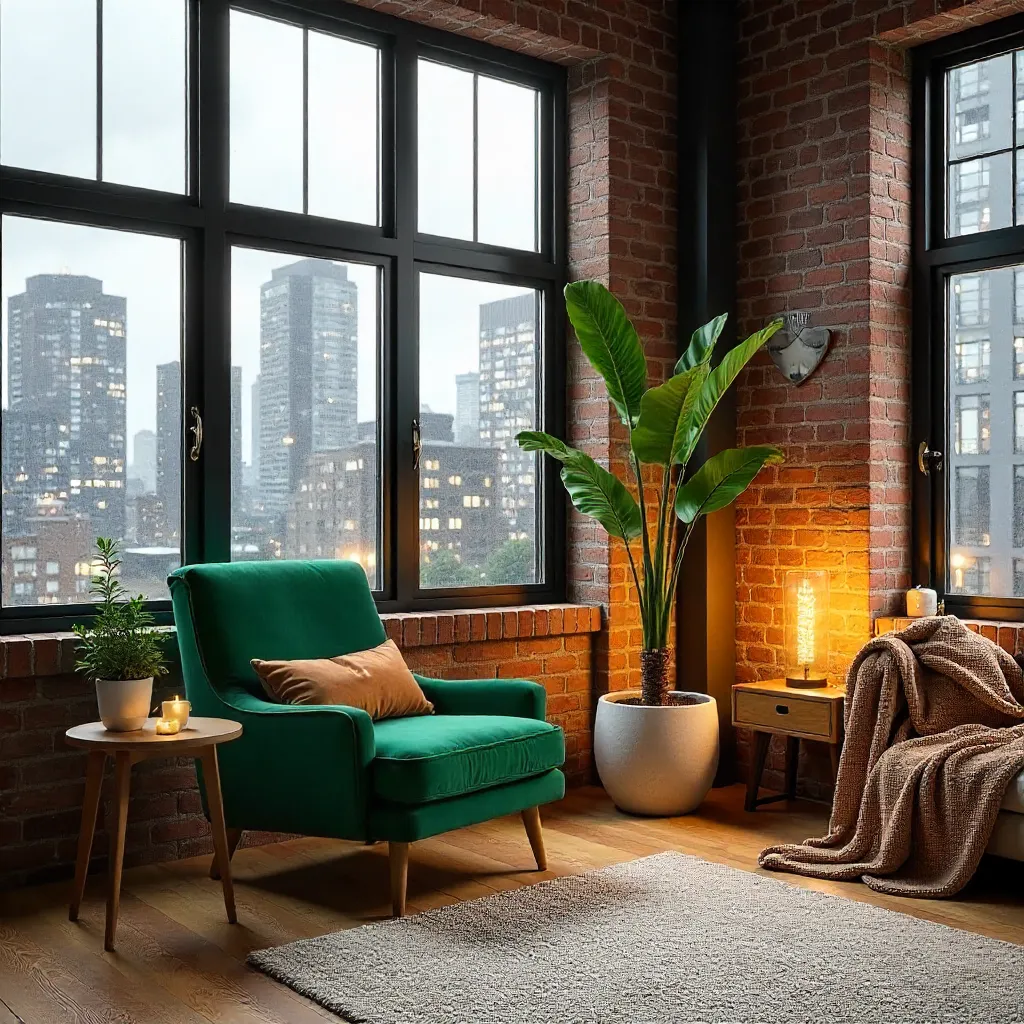 Seattle Loft Cozy Modern Green Chair