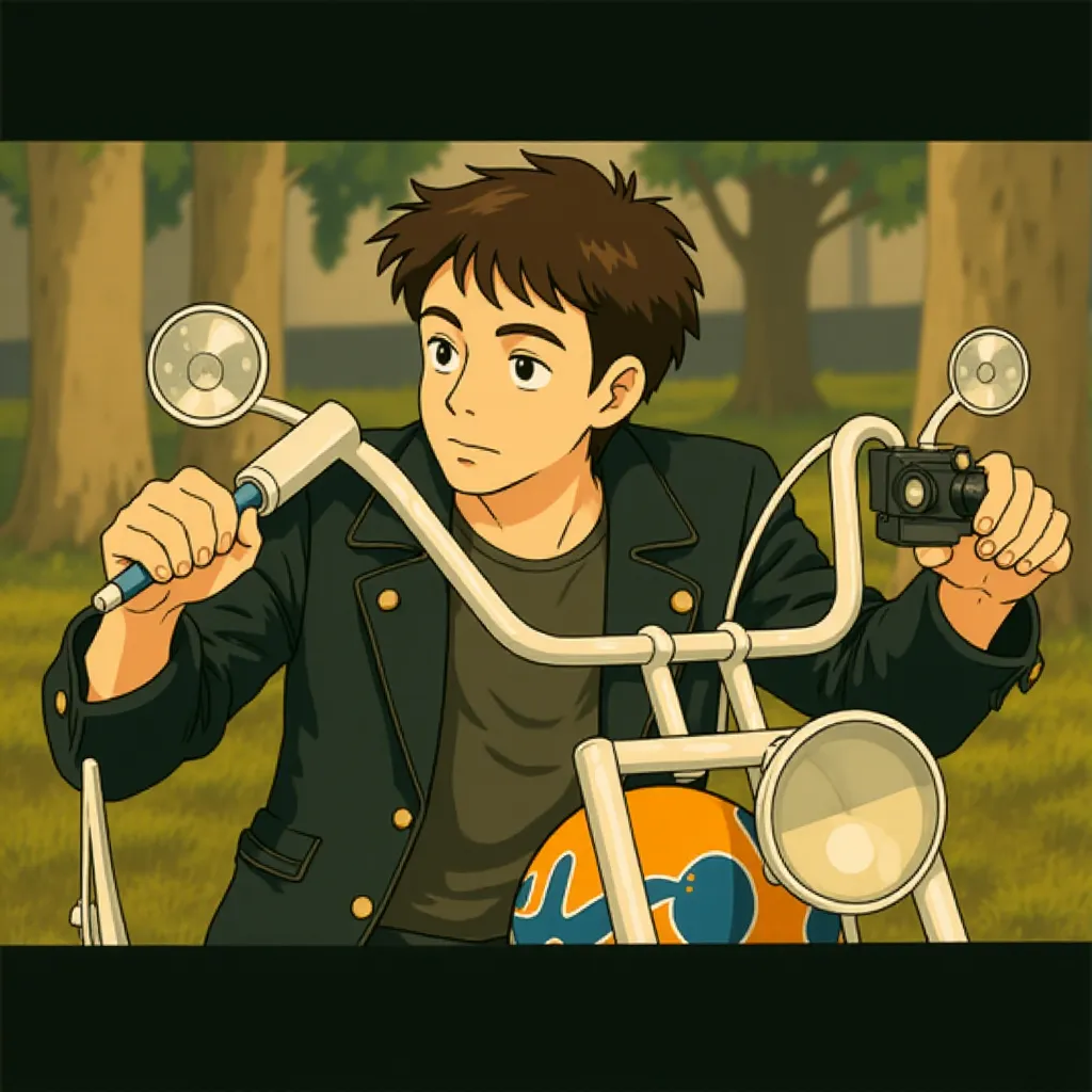 Nicolas Cage in Ghost Rider (2007) - Anime style