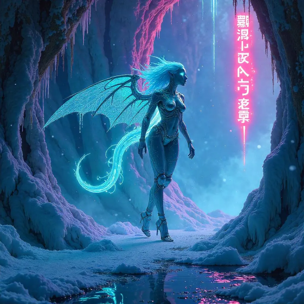 Neon Banshee in an Ice Cavern