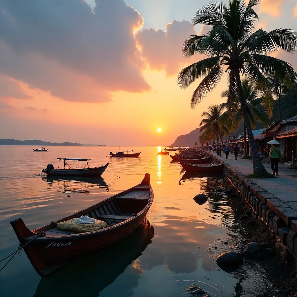 Sunset Serenity on Bình Thuận Fishing Boats