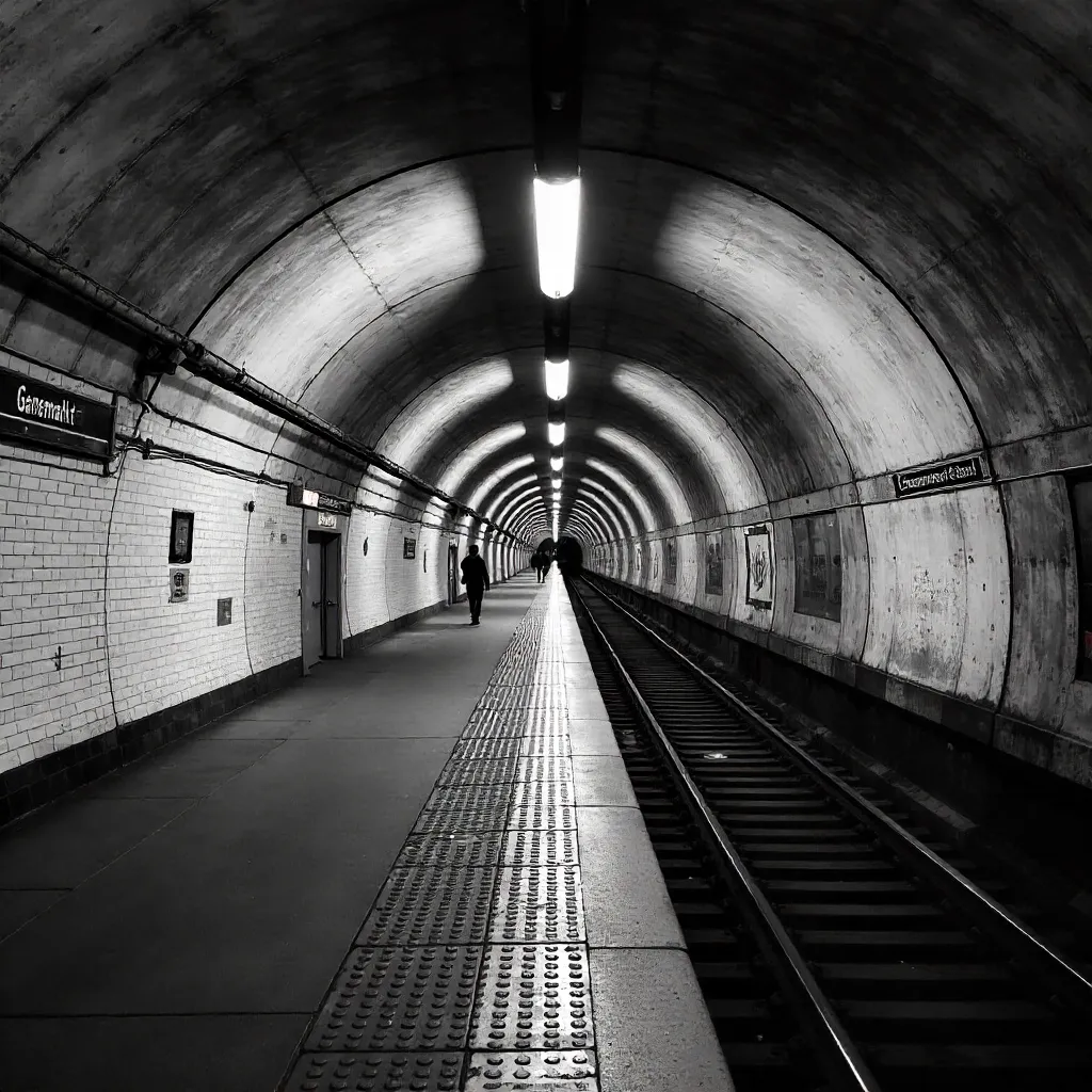 Monochrome Gänsemarkt Tunnel Architecture