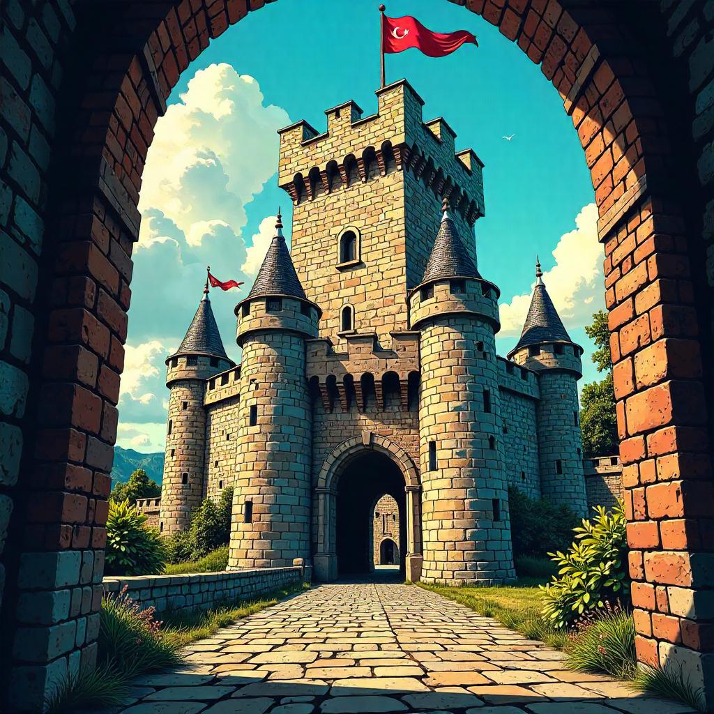 Castle Within the Fortress: A Comic Book Scene