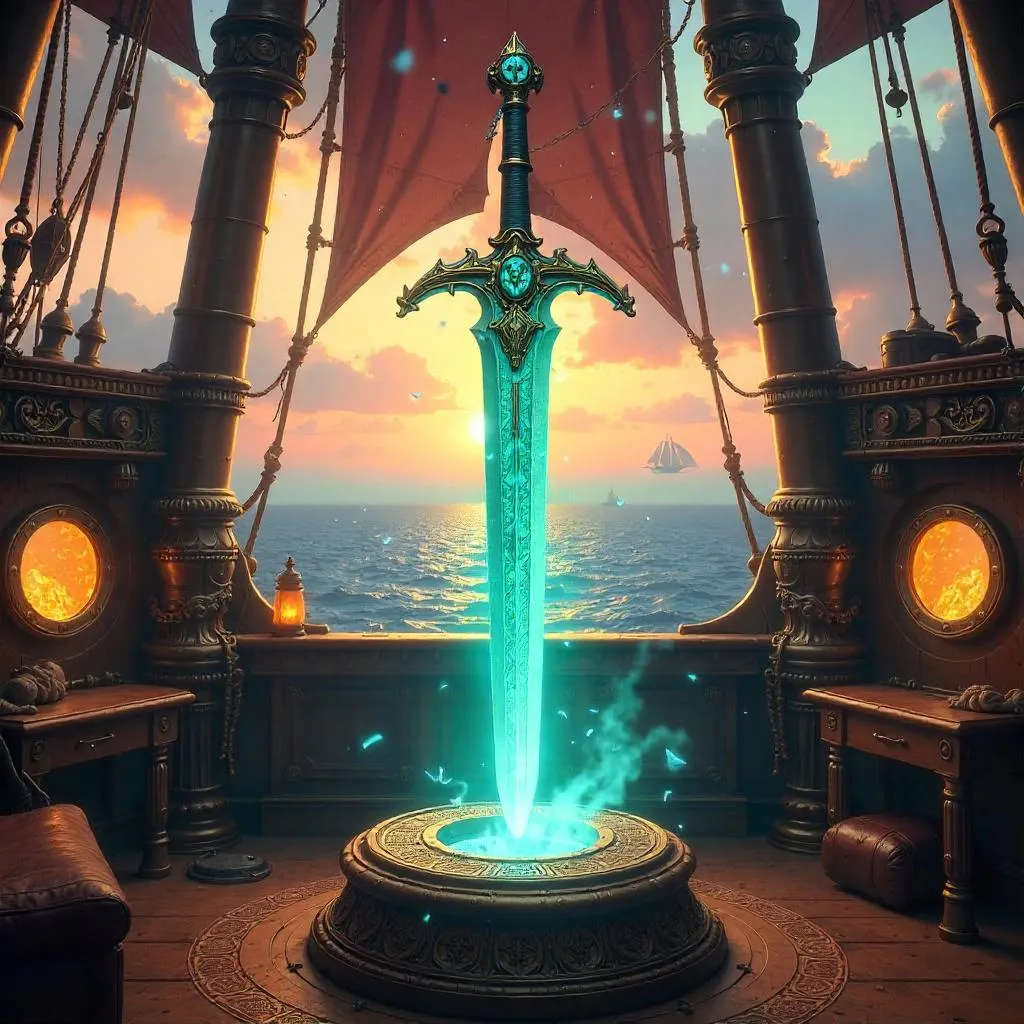 Enchanted Sword on an Airship: Concept Art