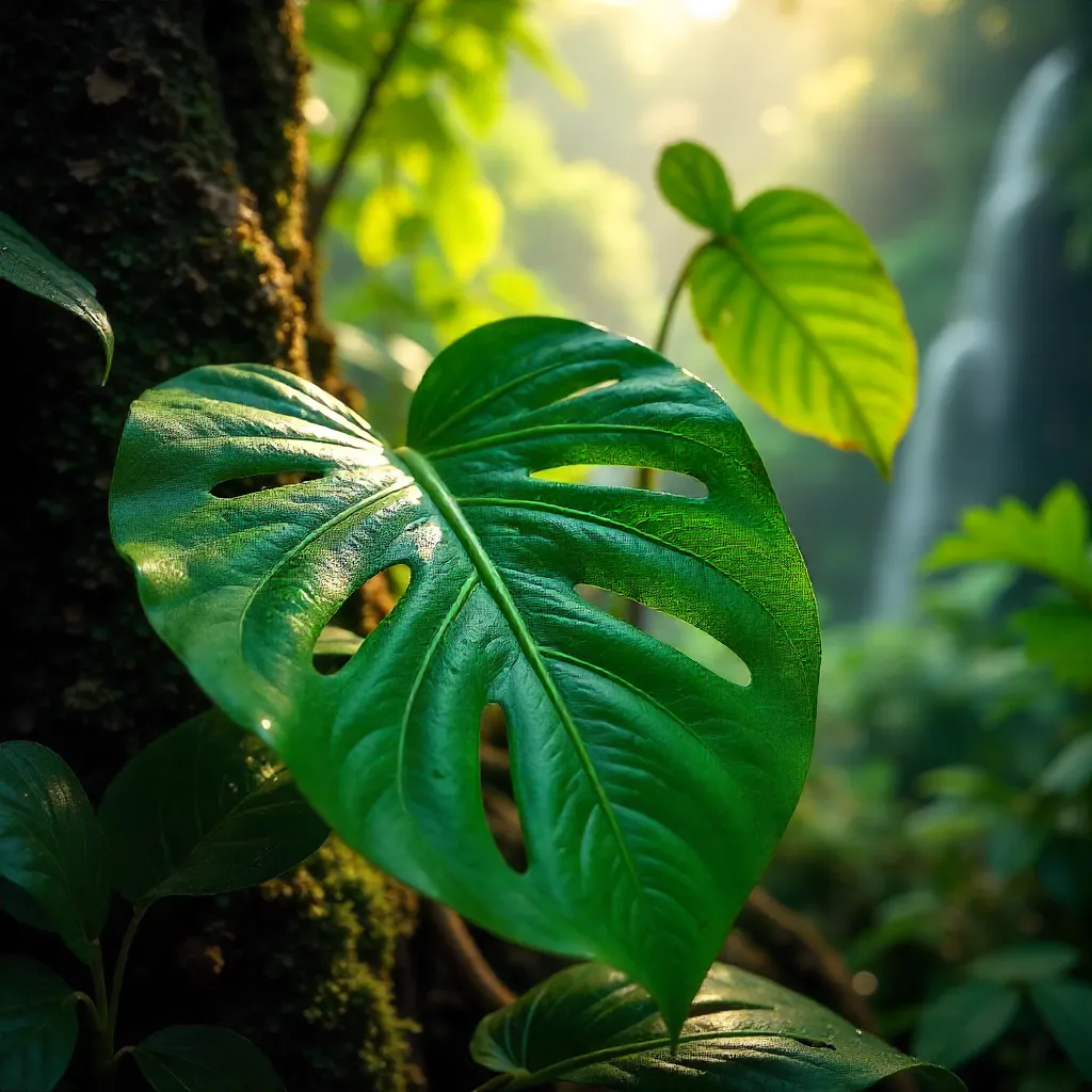 Vibrant Monstera in Colombia's Lush Tropics