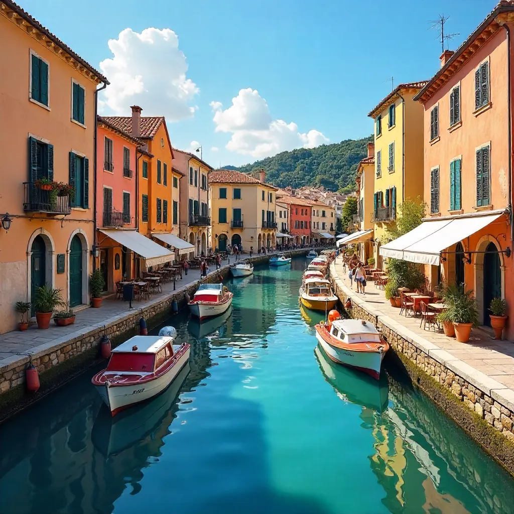 Colorful Martigues Waterfront with Historic Buildings