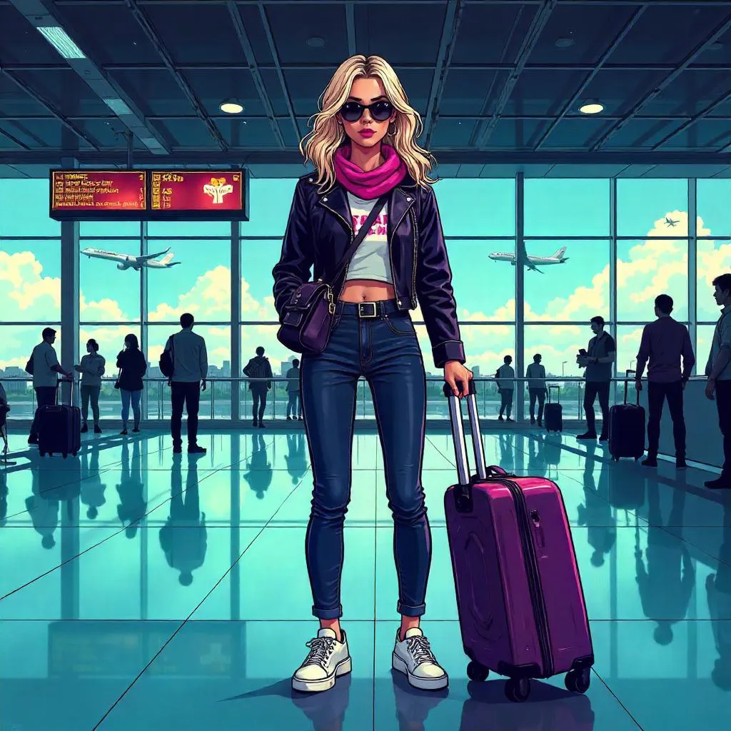 Comic-Book Chic in an Airport Terminal