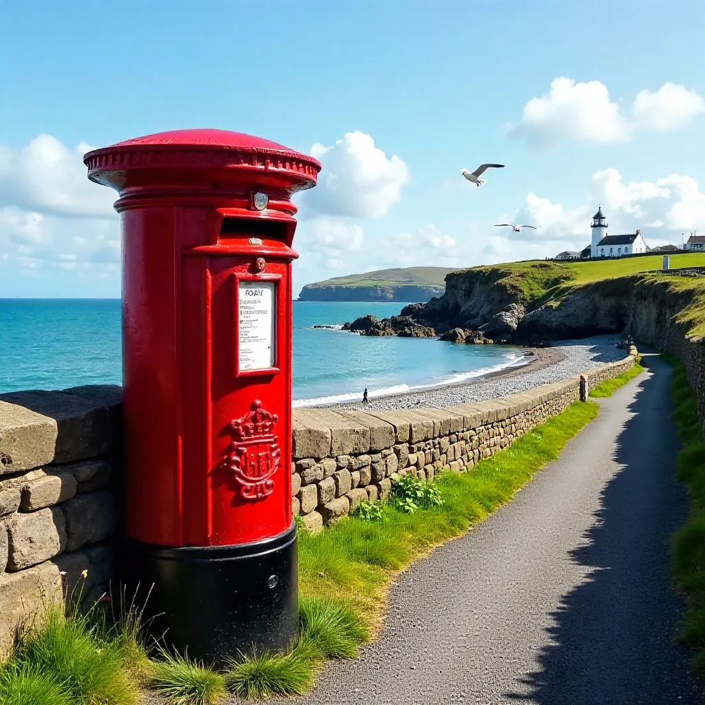 Red Post Box by Avoch Seaside, Scotland